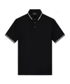 Emporio Armani Classic Piqué Polo Shirt With Polished Collar In Black