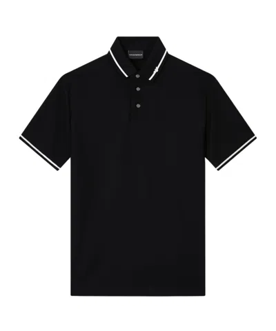 EMPORIO ARMANI EMPORIO ARMANI STRIPE DETAILED SHORT-SLEEVED POLO SHIRT