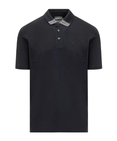 EMPORIO ARMANI LOGO-EMBROIDERED POLO SHIRT