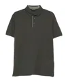 Emporio Armani Logo Cotton Polo Shirt In Green