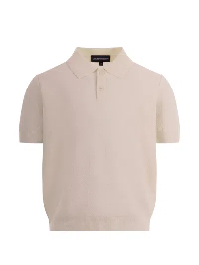 Emporio Armani Kids' Short-sleeve Polo Shirt In Neutral