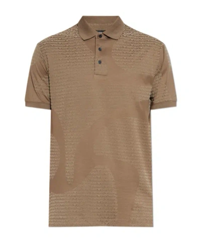 Emporio Armani Short Sleeve Polo Shirt In Multi