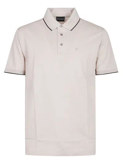 Emporio Armani Short Sleeve Polo Shirt In Neutral