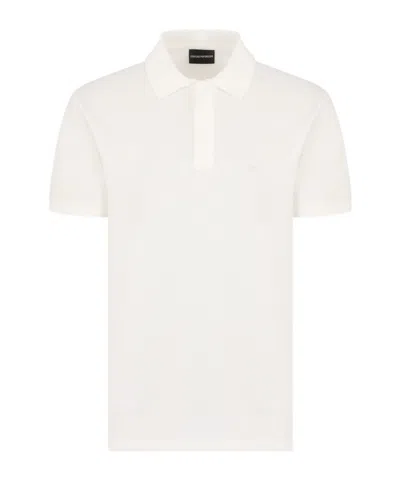 Emporio Armani Short Sleeve Polo Shirt In White