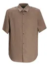 Emporio Armani Short-sleeve Shirt In Brown