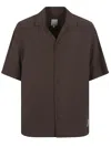 Emporio Armani Camicia In Misto Modal Marrone  Uomo