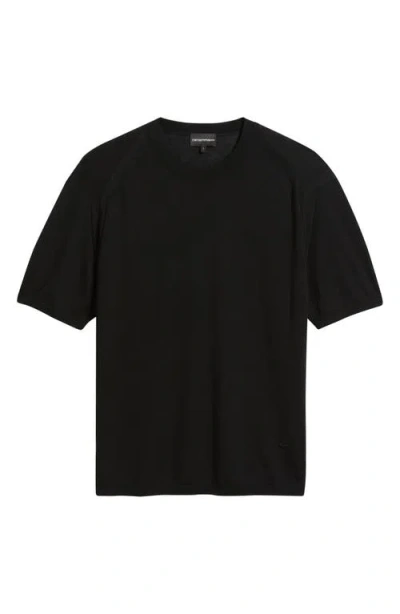 Emporio Armani Short Sleeve Sweater In Black