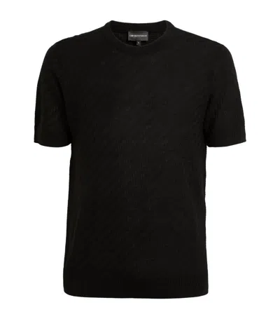 Emporio Armani Short-sleeve Sweater In Black