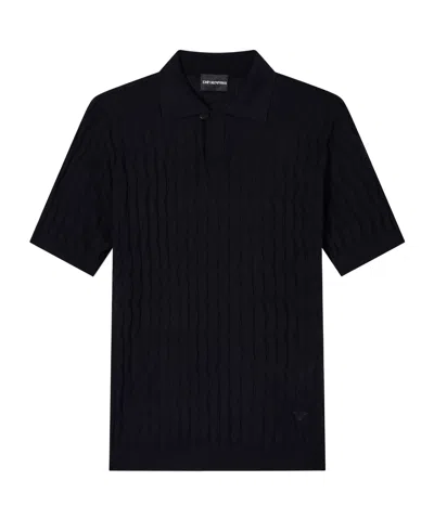 Emporio Armani Short Sleeve Sweater In Gray