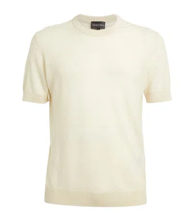 Emporio Armani Short-sleeve Sweater In White