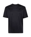 Emporio Armani Logo-embroidered Crewneck T-shirt In Black