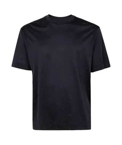 EMPORIO ARMANI EMPORIO ARMANI LOGO-EMBROIDERED CREWNECK T-SHIRT
