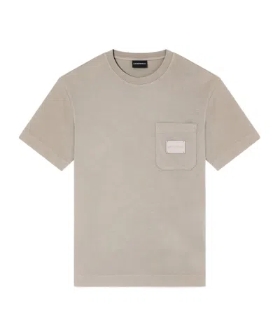 Emporio Armani Short Sleeve T-shirt In Brown