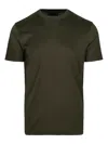 Emporio Armani Logo Cotton Blend T-shirt In Green