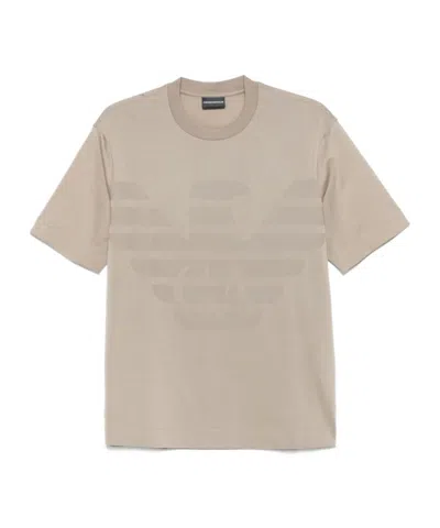 Emporio Armani Short Sleeve T-shirt In Sesame Beige