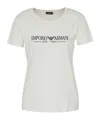Emporio Armani White Cotton T-shirts And Polos In White