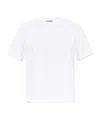 Emporio Armani Asv Jumper In Supima Jersey With Embossed Signature Logo Embroidery In White