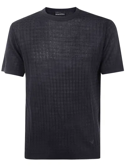 Emporio Armani Short Sleeve Tee Shirt In Blue