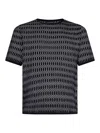 Emporio Armani Zigzag-pattern Sweater In Blue