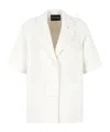 Emporio Armani Short-sleeved Casual Jacket In White