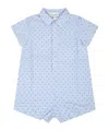Emporio Armani Short-sleeved Jumpsuit In Blue