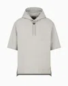 Emporio Armani Boxy Fit Ss Hoodie In Grey