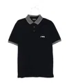 Emporio Armani Piqué Polo Shirt With Super-embossed Ea Embroidery In Black