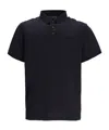 Emporio Armani Cotton Jersey Diamond Jacquard Regular Fit Polo Shirt In Black