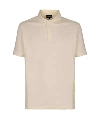 Emporio Armani Short-sleeved Polo Shirt In Nude