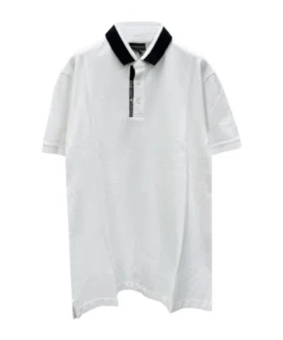 Emporio Armani Short-sleeved Polo Shirt In White