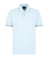 Emporio Armani Logo Printed Short Sleeved Polo Shirt In White