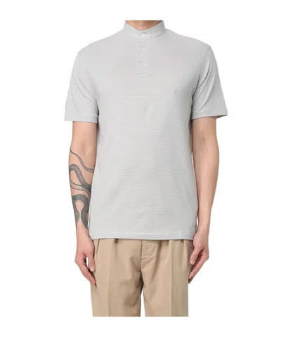 Emporio Armani Short-sleeved Polo Shirt In White