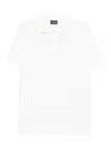 Emporio Armani Logo Cotton Polo Shirt In White