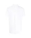 Emporio Armani Camicia Bianca In Jersey Misto Lyocell In White