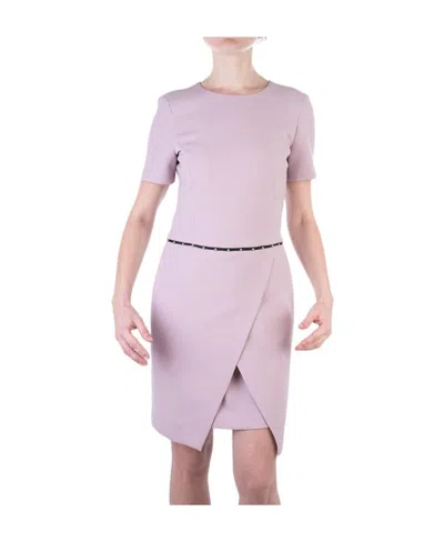 Emporio Armani Short-sleeved Round-necked Dress In Pink