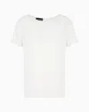 Emporio Armani Short-sleeved Silk Satin Blouse In White