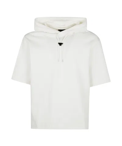 Emporio Armani Short-sleeved Sweatshirt In White