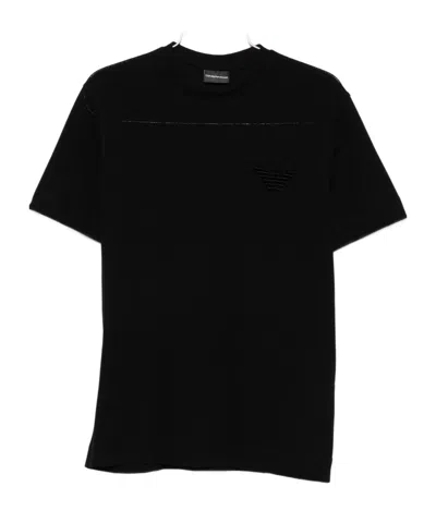 Emporio Armani Cotton T Shirts In Black