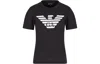 Emporio Armani Logo-print Cotton T-shirt In Black