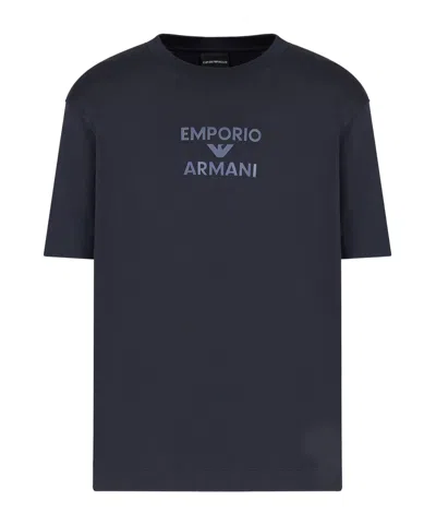 EMPORIO ARMANI EMPORIO ARMANI RUBBERISED LOGO ASV JERSEY T-SHIRT