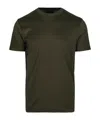 Emporio Armani Logo Cotton Blend T-shirt In Green