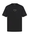 Emporio Armani Logo-embroidered T-shirt In Black