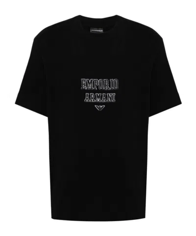 Emporio Armani Short-sleeved T-shirt In Black