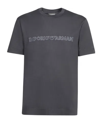 Emporio Armani Short-sleeved T-shirt In Black