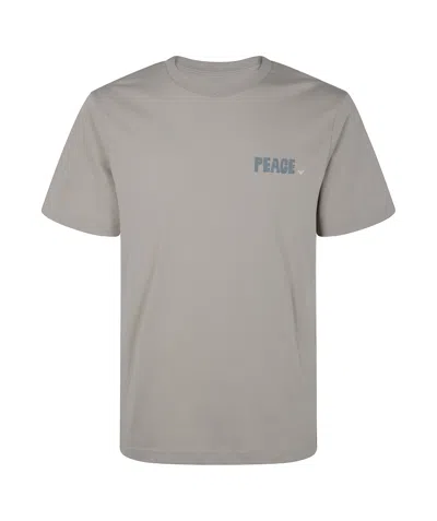 Emporio Armani Logo Printed Crewneck T-shirt In Gray