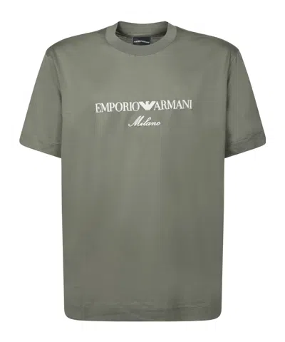 Emporio Armani Short-sleeved T-shirt In Gray