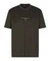 Emporio Armani Lyocell Blend Jersey T-shirt With 3d-effect Logo In Green