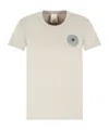Emporio Armani Asv Jersey T-shirt With Oversized Print From The Peace Capsule Collection In Grey Coffee Color