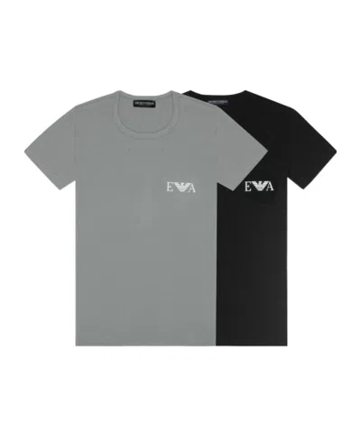 Emporio Armani Short-sleeved T-shirt Two-piece In Gray