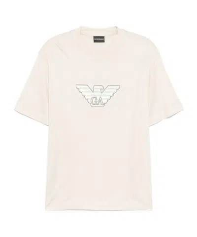 Emporio Armani Short-sleeved T-shirt In Beige